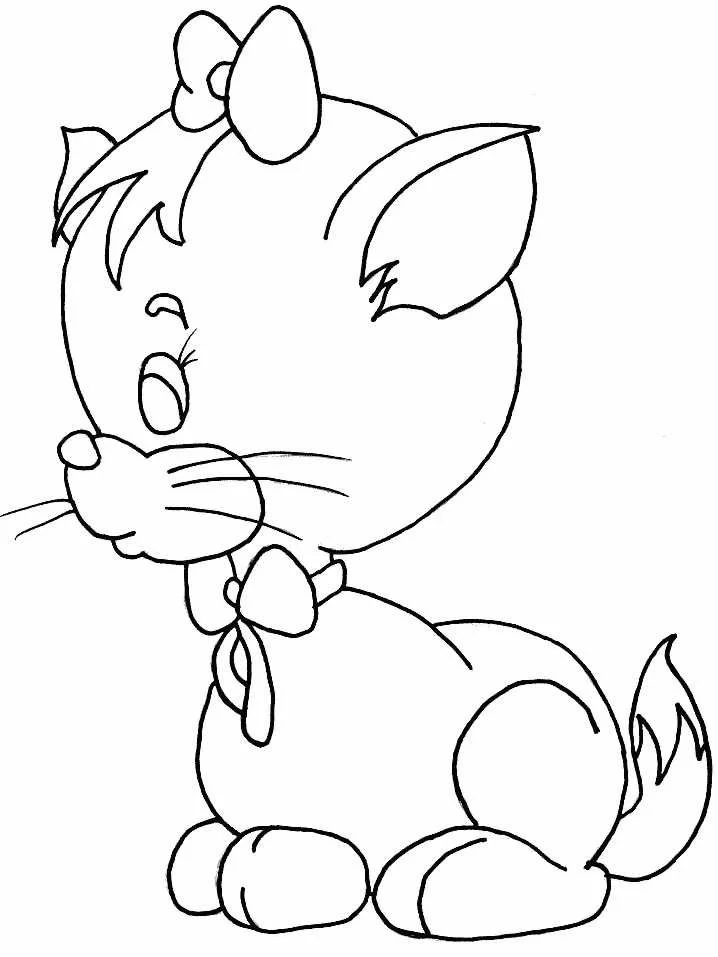 Cute Cat Coloring Pages 48