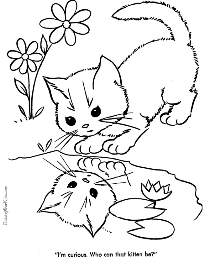 Cute Cat Coloring Pages 57