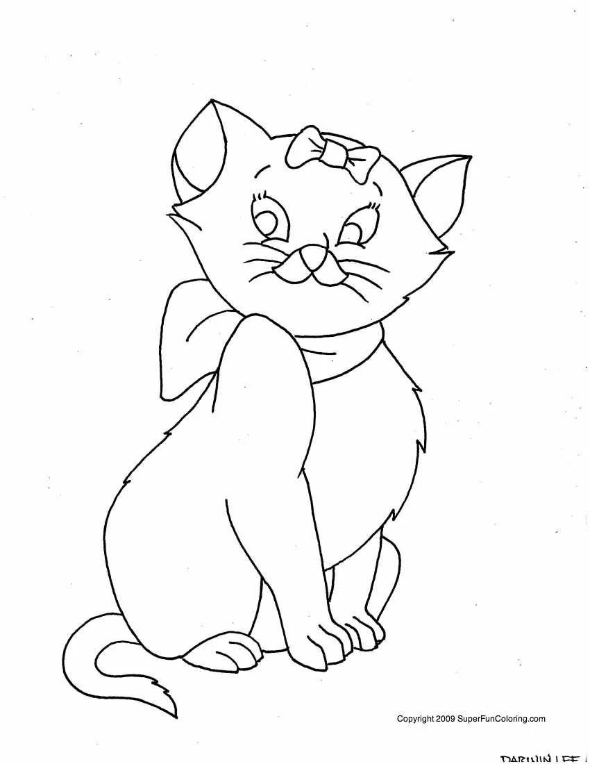 Cute Cat Coloring Pages 66