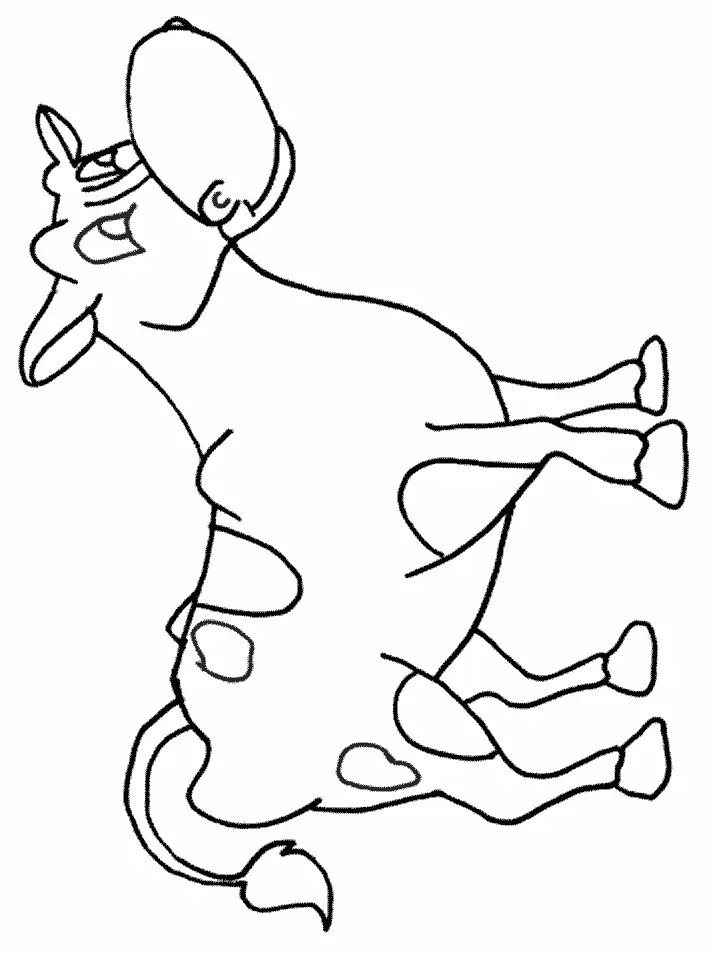 Cute Cow Coloring Pages 26