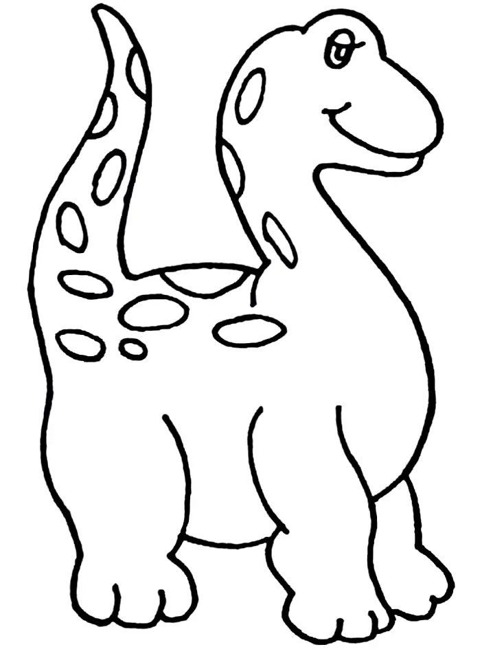 Desenhos de Dinossauros Fofos Para Colorir 1