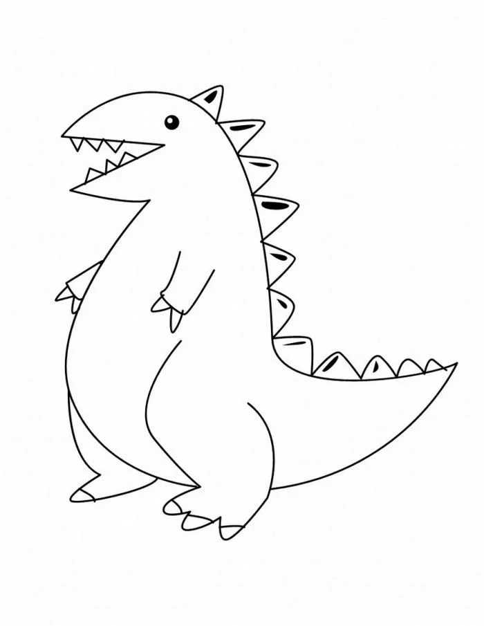Desenhos de Dinossauros Fofos Para Colorir 15