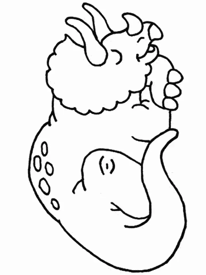 Desenhos de Dinossauros Fofos Para Colorir 17