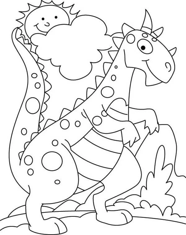 Desenhos de Dinossauros Fofos Para Colorir 23