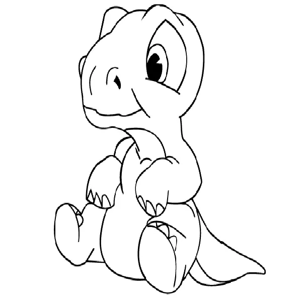Desenhos de Dinossauros Fofos Para Colorir 34