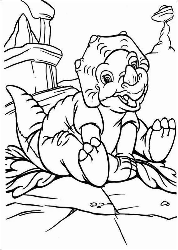 Desenhos de Dinossauros Fofos Para Colorir 47