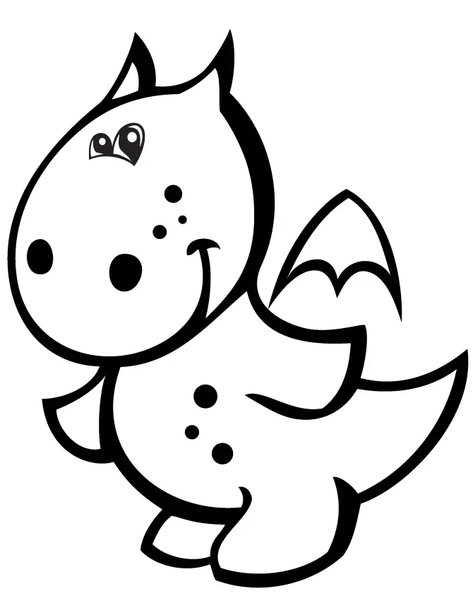 Desenhos de Dragao Fofo Para Colorir 19