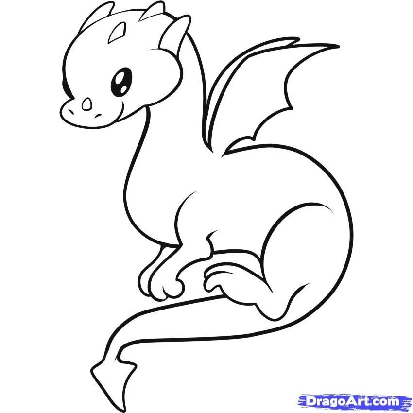 Desenhos de Dragao Fofo Para Colorir 8