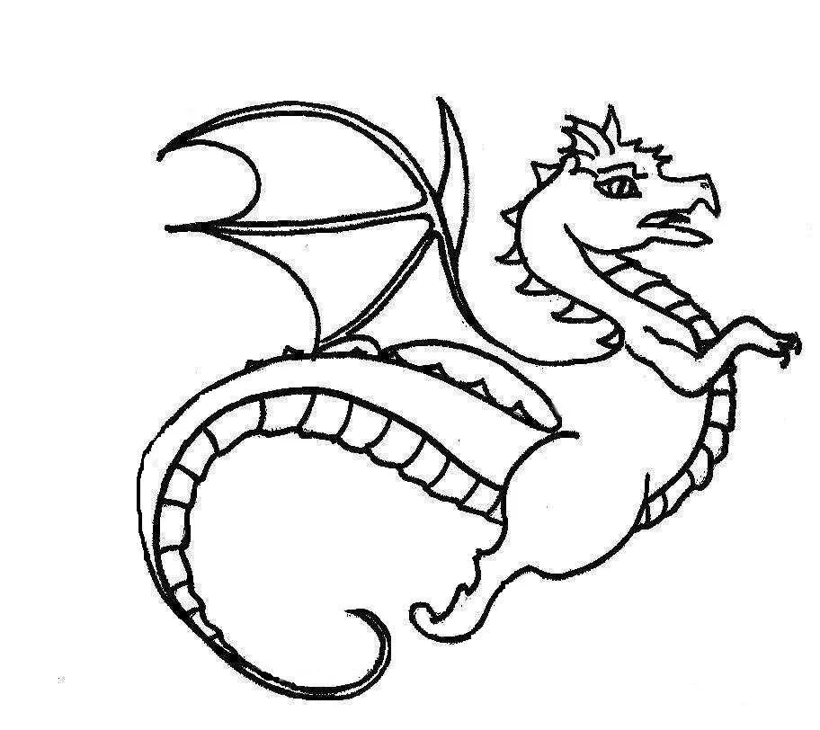 Desenhos de Dragao Fofo Para Colorir 9
