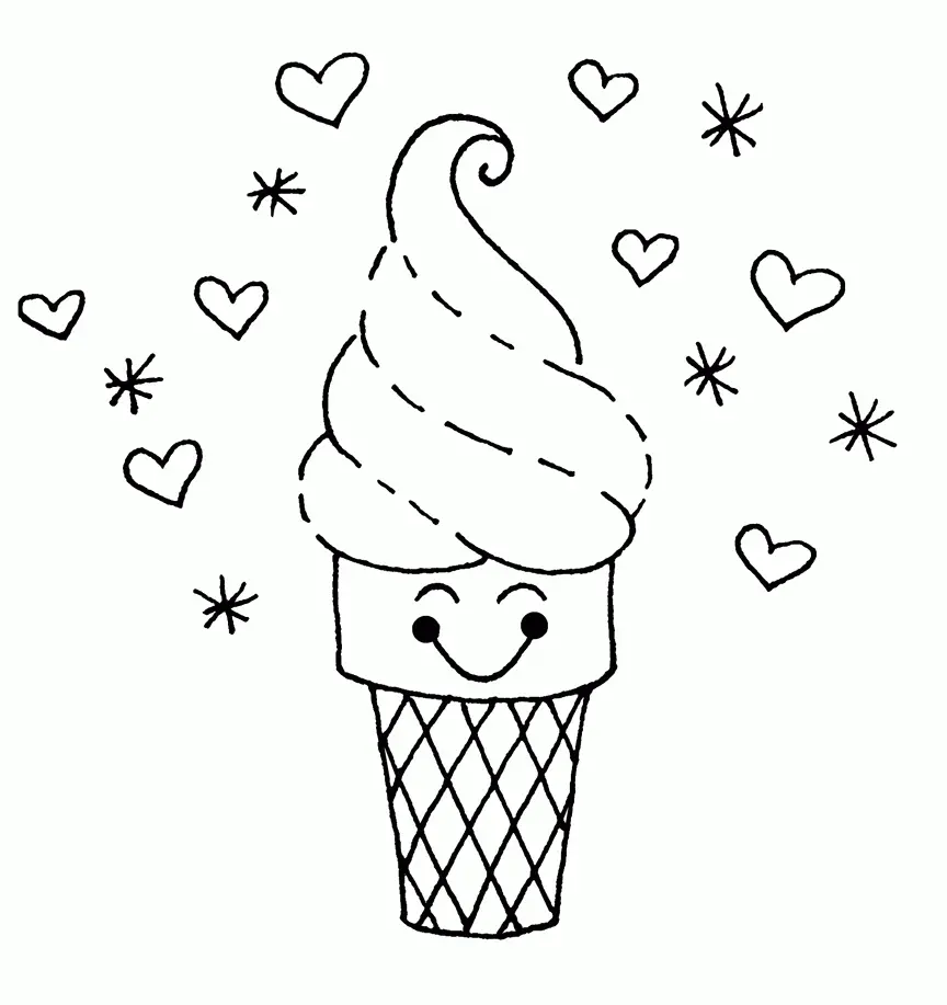Cute Food Coloring Pages 17