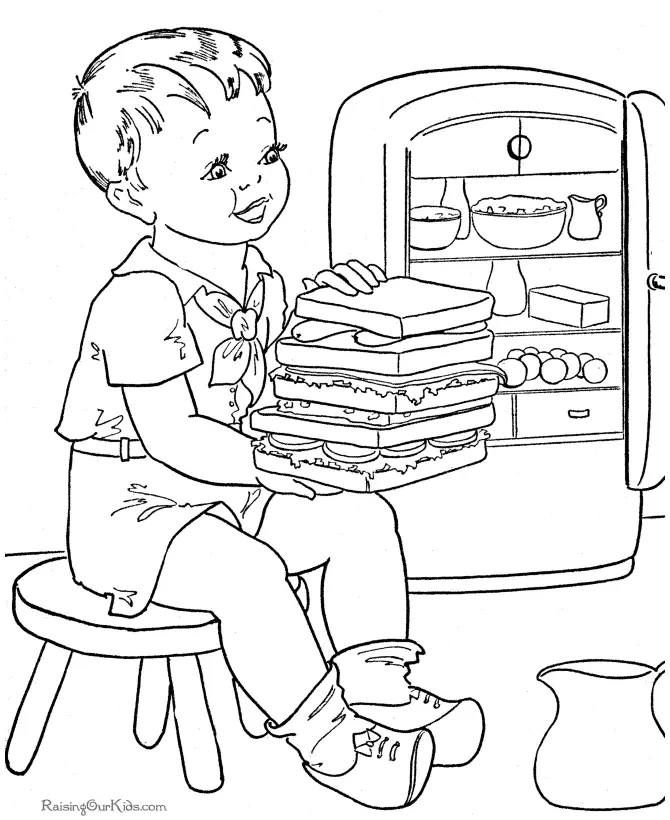 Cute Food Coloring Pages 31