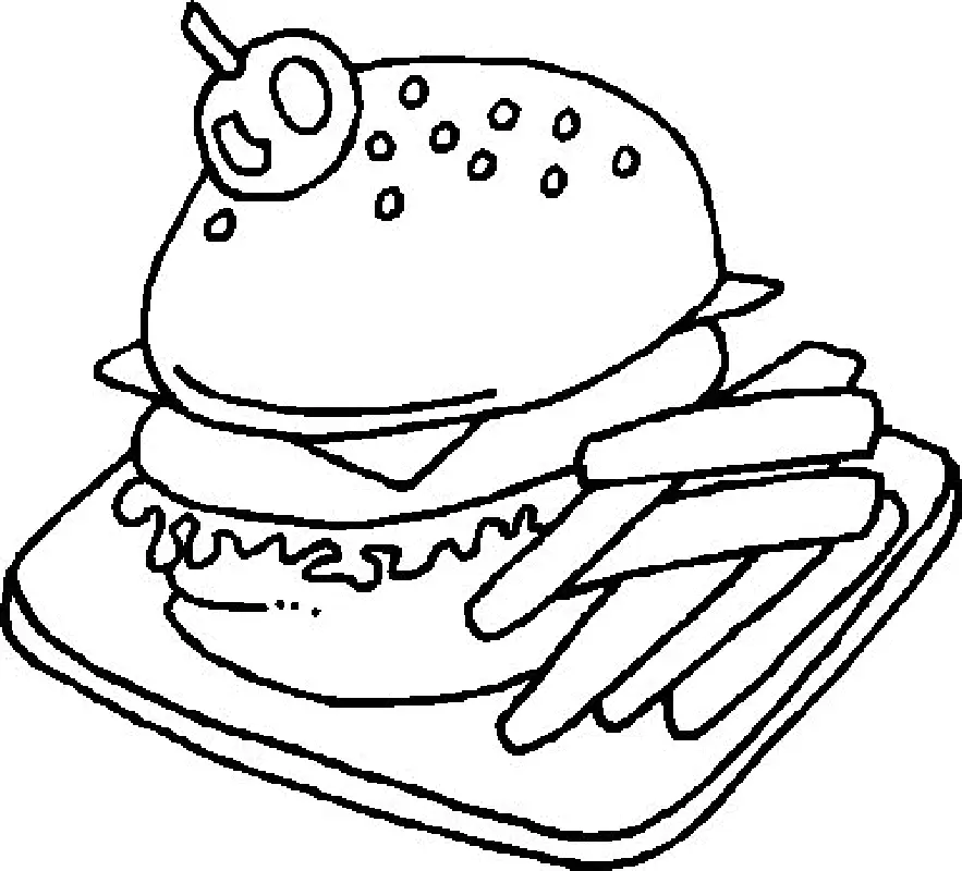 Cute Food Coloring Pages 5