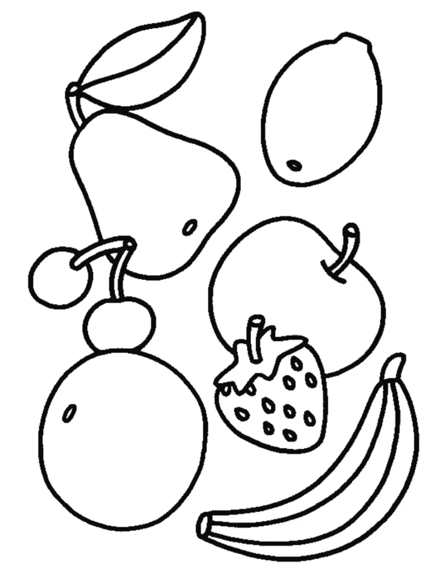 Cute Food Coloring Pages 7