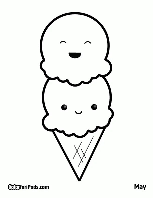 Cute Food Coloring Pages 8