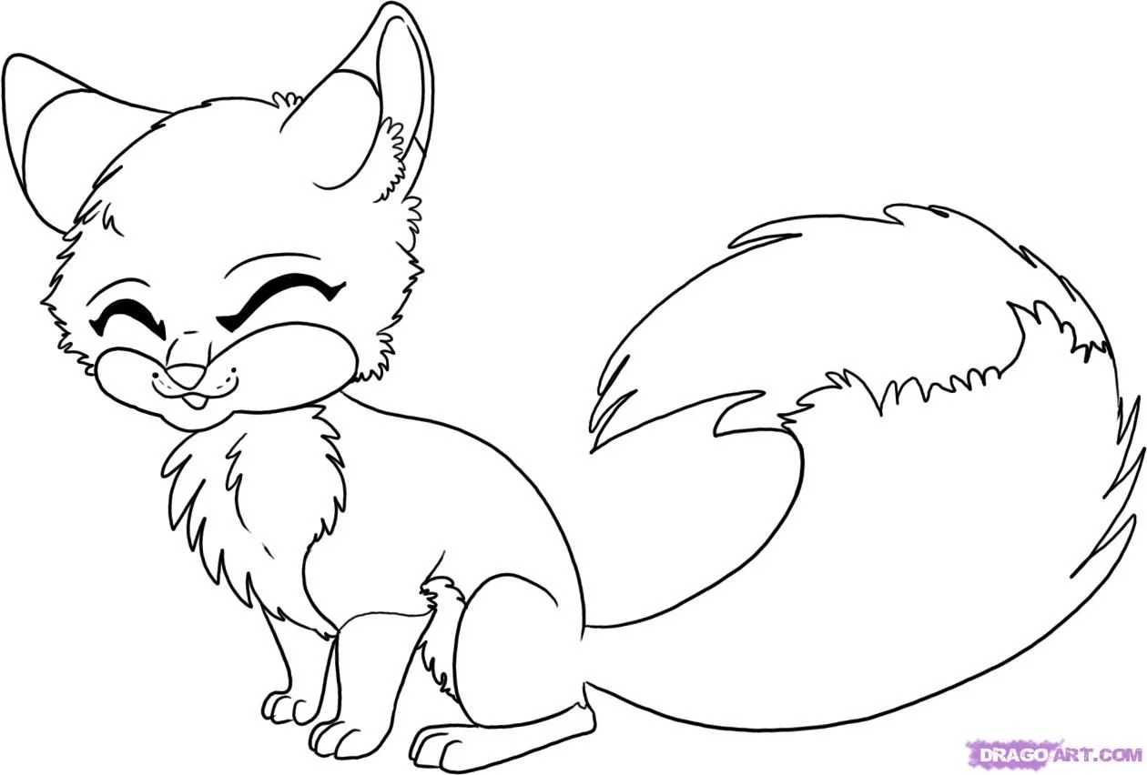 Desenhos de Raposa Fofa Para Colorir 5