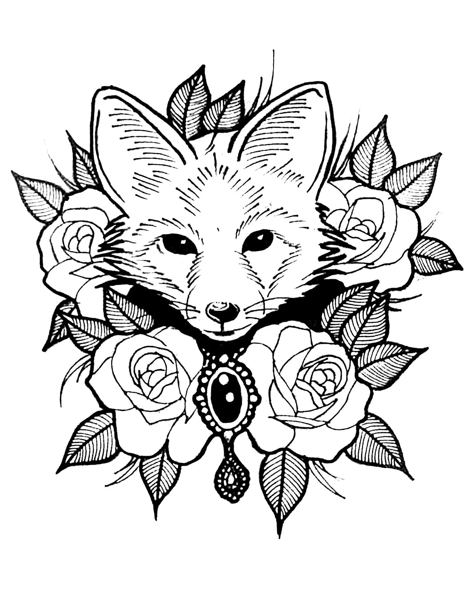 Desenhos de Raposa Fofa Para Colorir 6