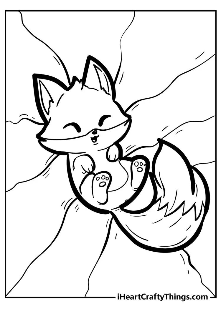 Desenhos de Raposa Fofa Para Colorir 7
