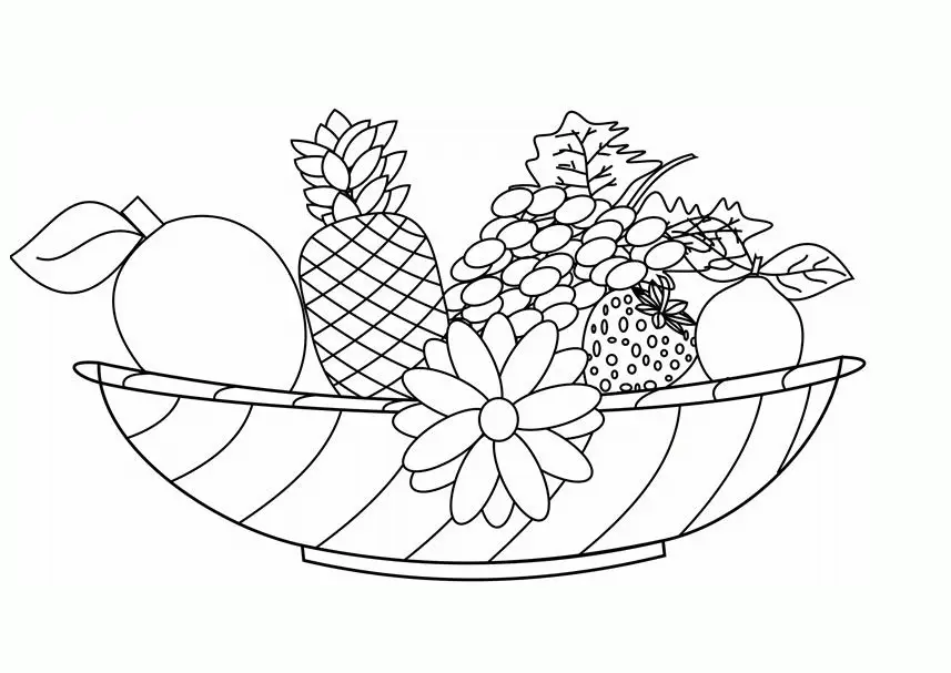 Desenhos de Frutas Fofas Para Colorir 12