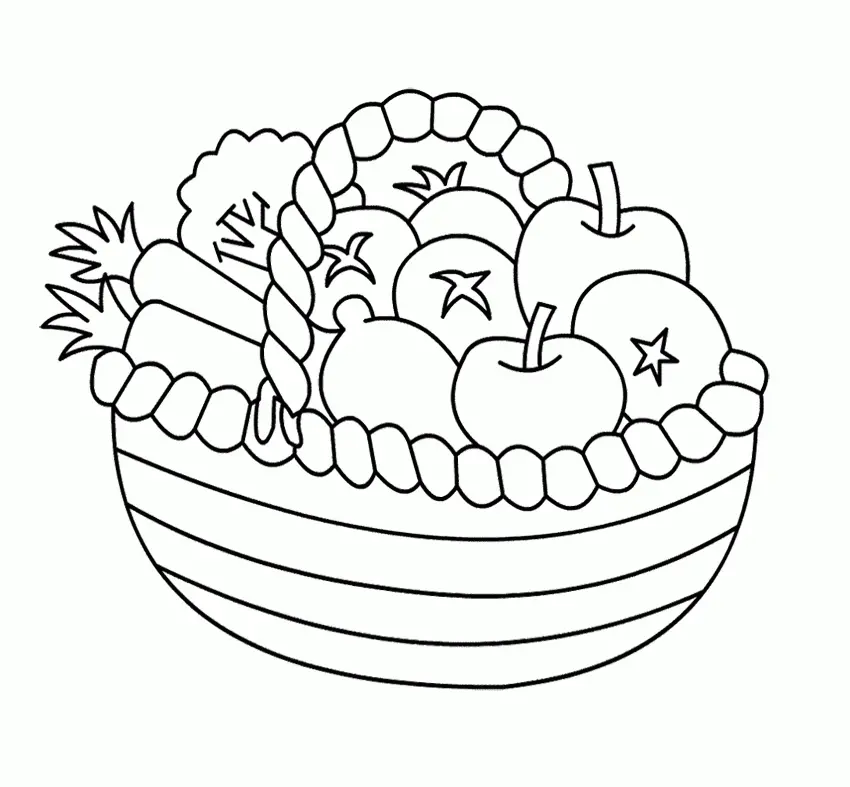 Desenhos de Frutas Fofas Para Colorir 29