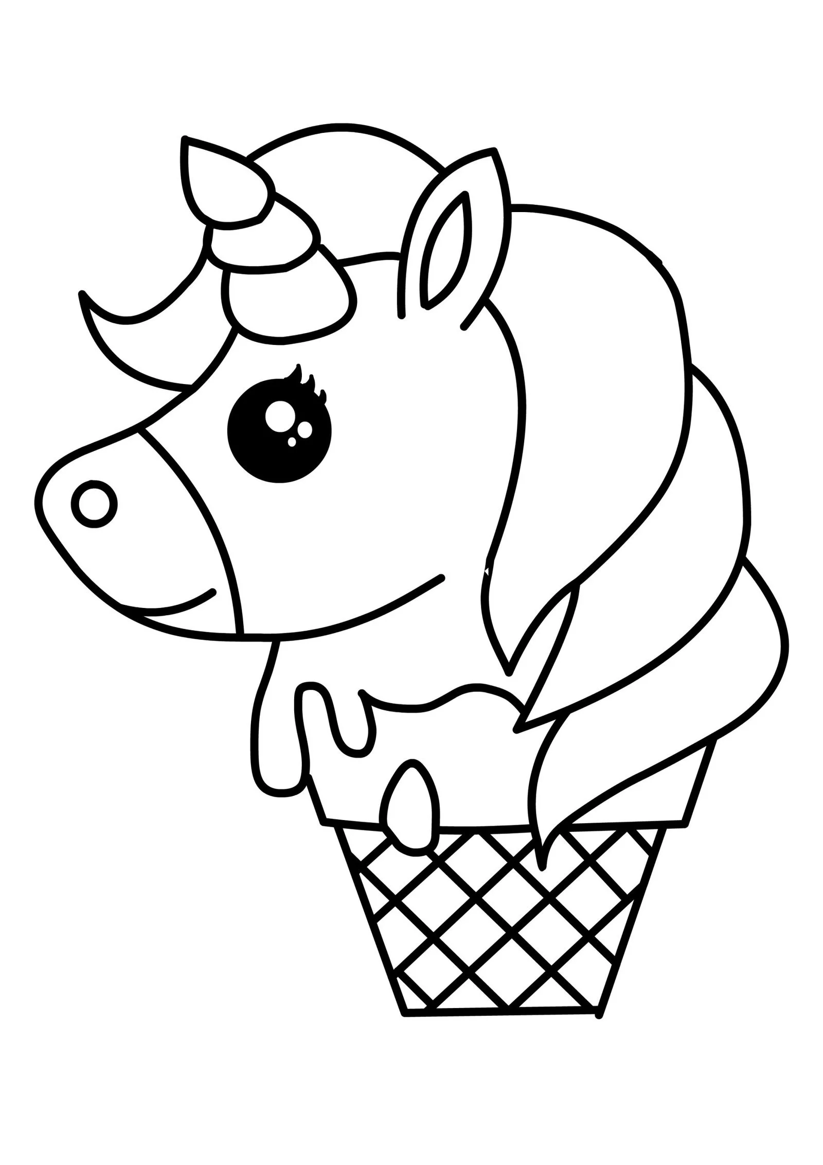 Cute Ice Cream Coloring Pages 11