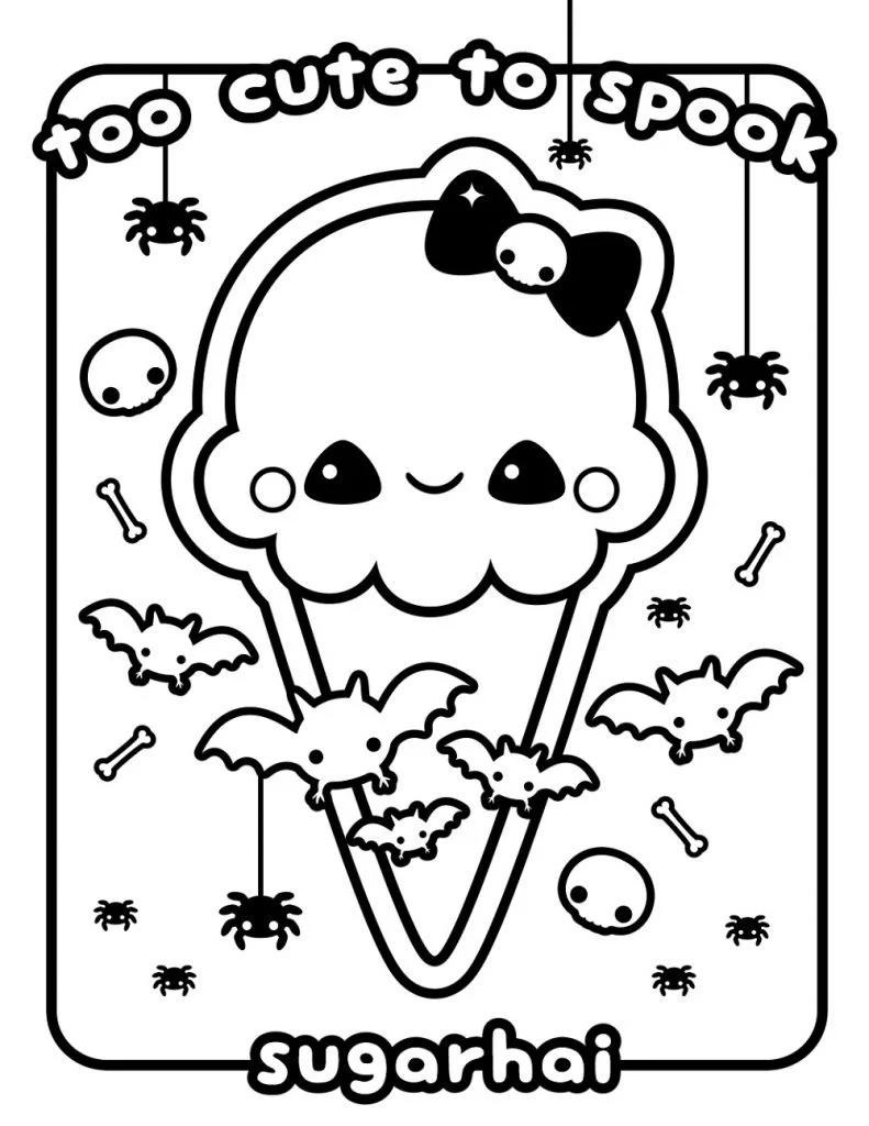 Cute Ice Cream Coloring Pages 16