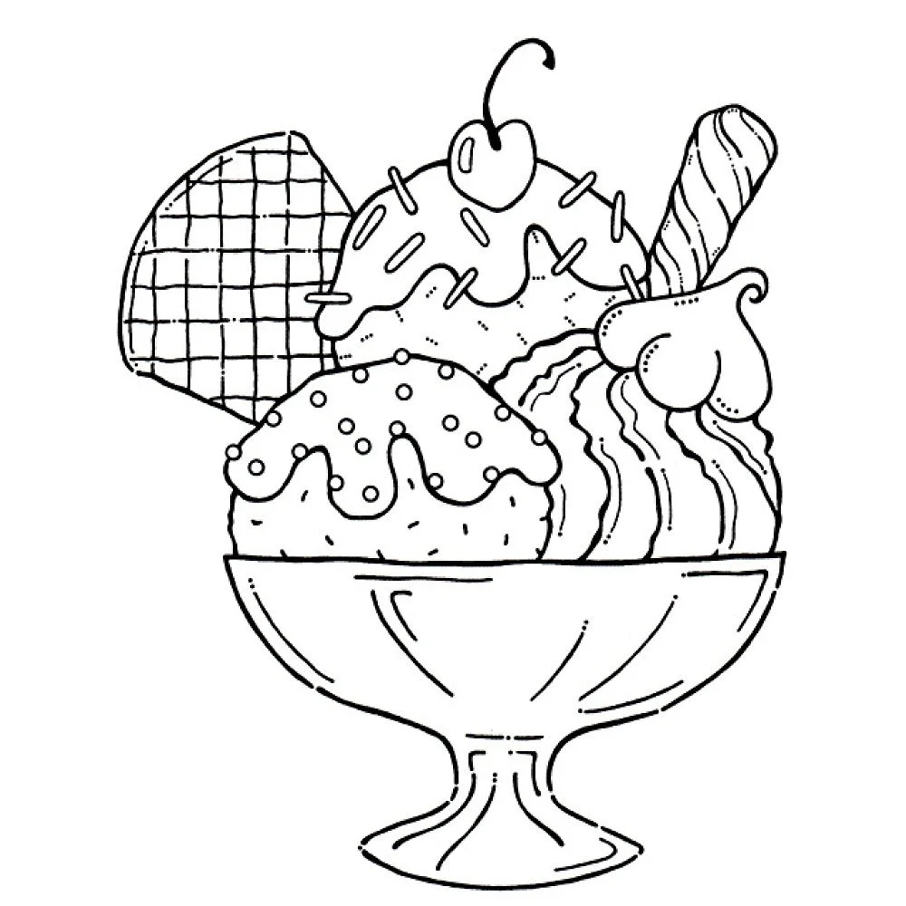 Cute Ice Cream Coloring Pages 17