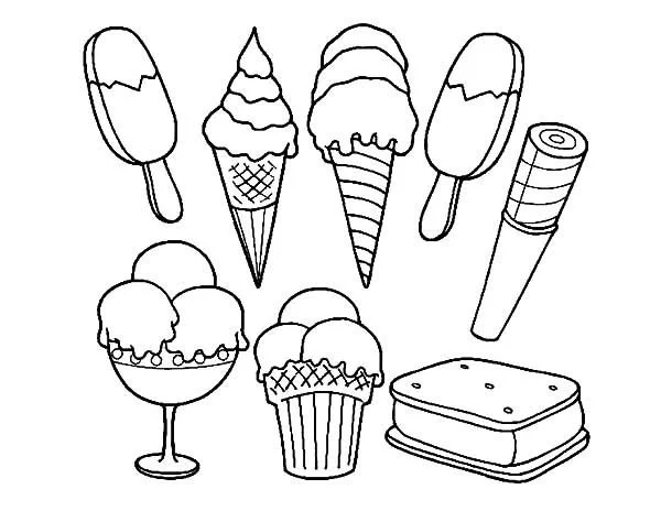 Cute Ice Cream Coloring Pages 18