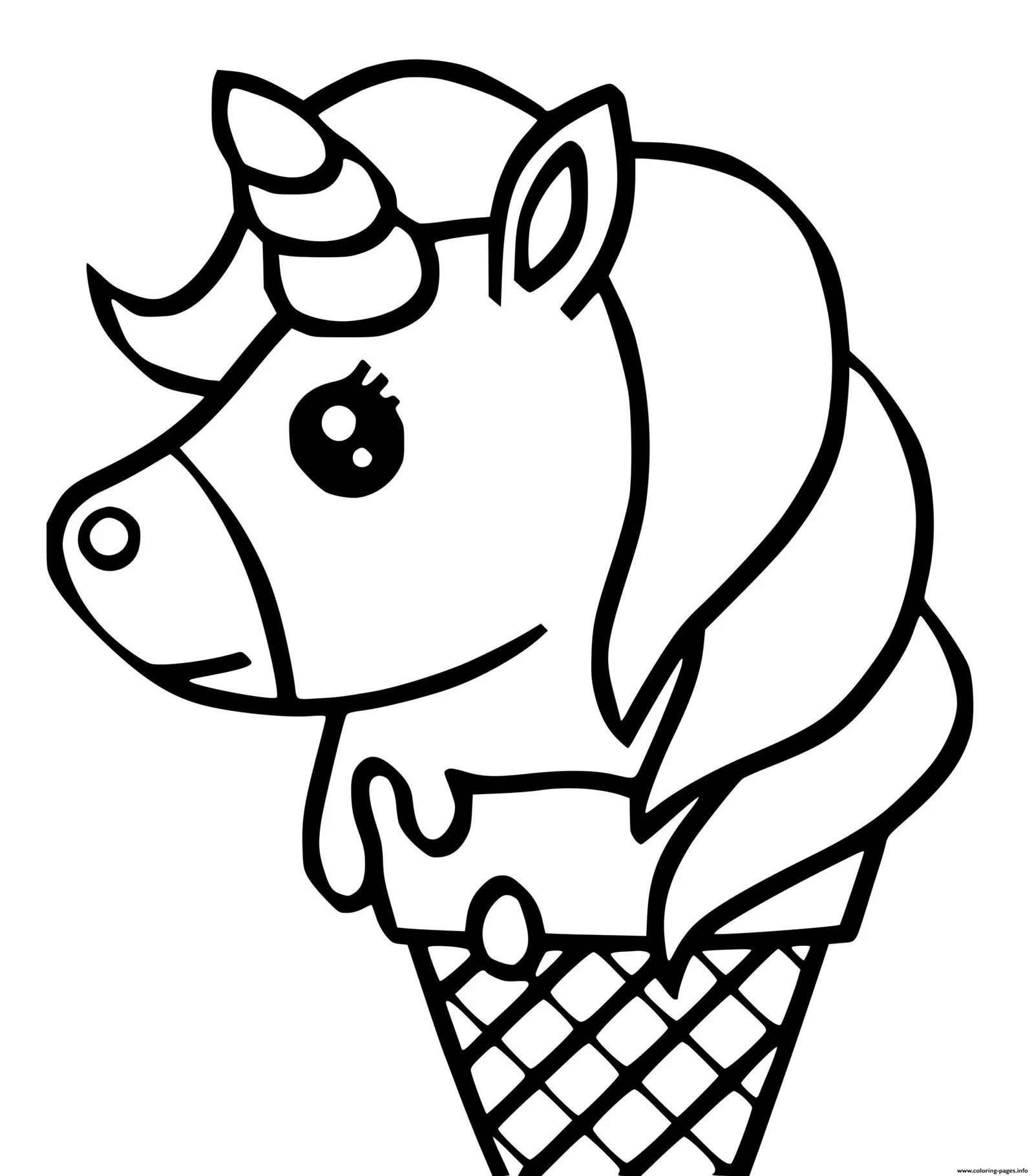 Cute Ice Cream Coloring Pages 22