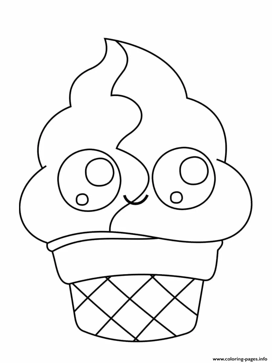 Cute Ice Cream Coloring Pages 25