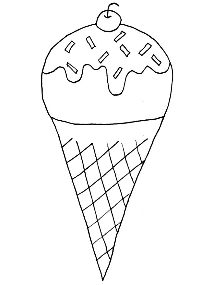 Cute Ice Cream Coloring Pages 26