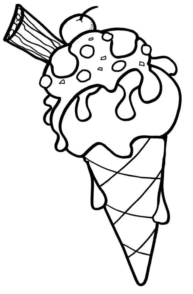 Cute Ice Cream Coloring Pages 29