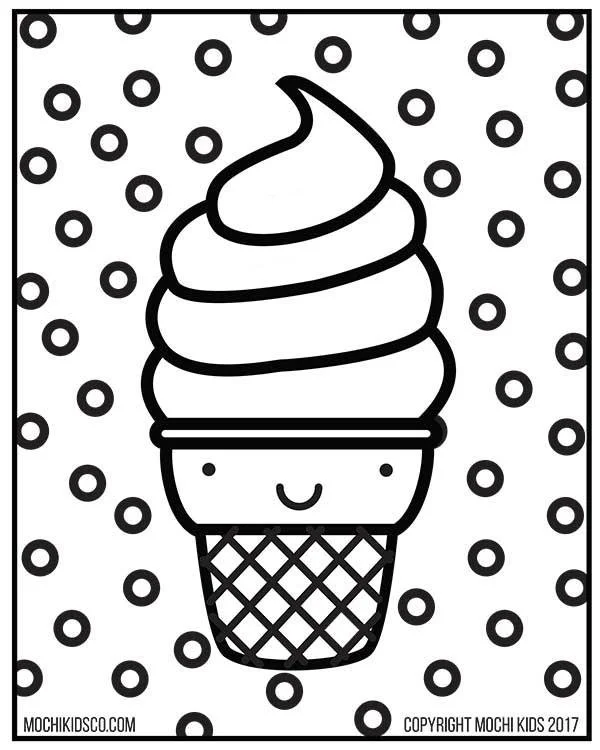 Cute Ice Cream Coloring Pages 31