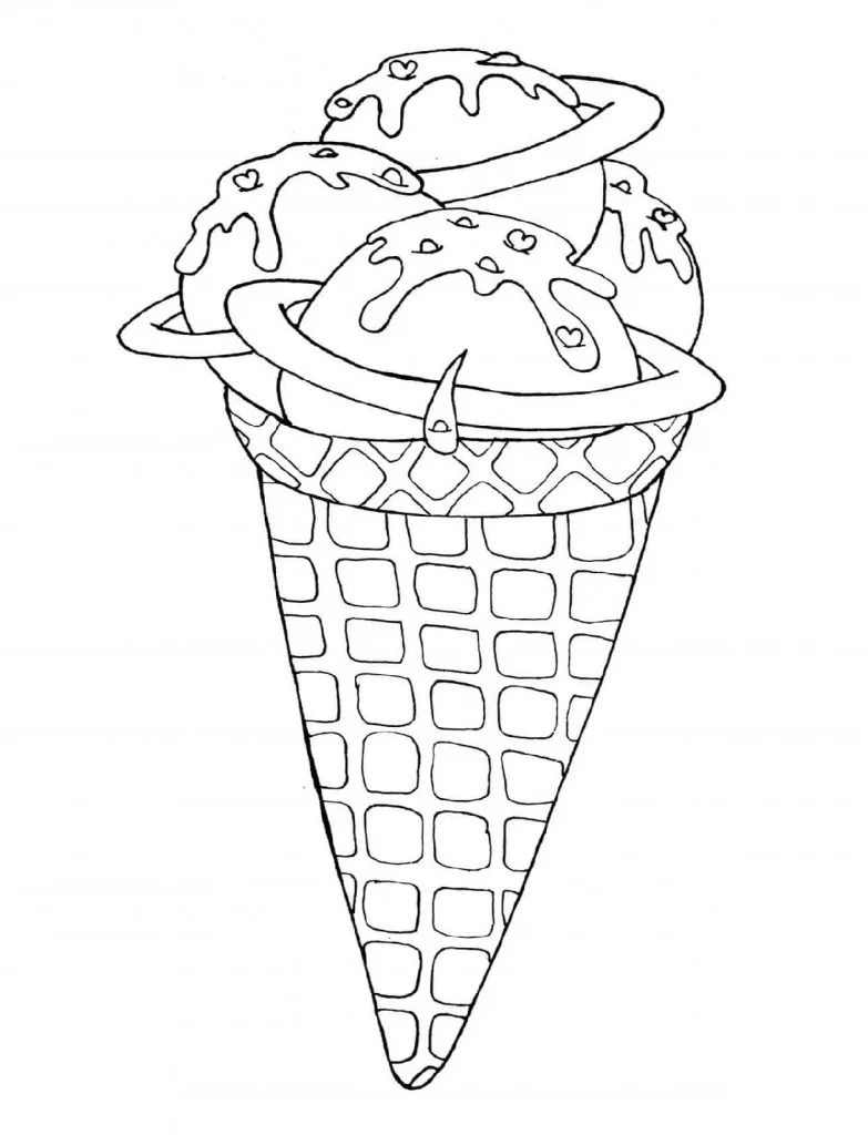 Cute Ice Cream Coloring Pages 41