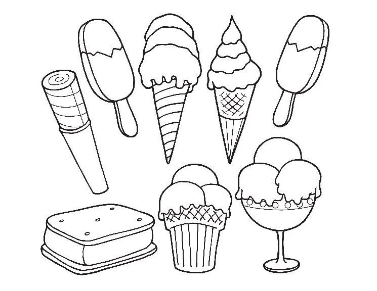 Cute Ice Cream Coloring Pages 43