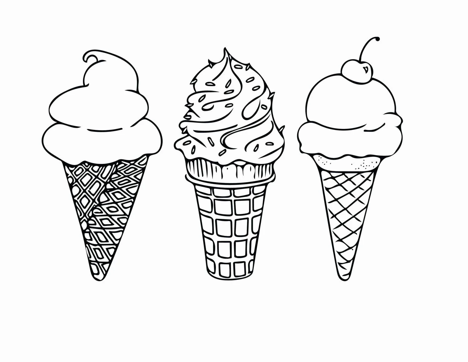 Cute Ice Cream Coloring Pages 5
