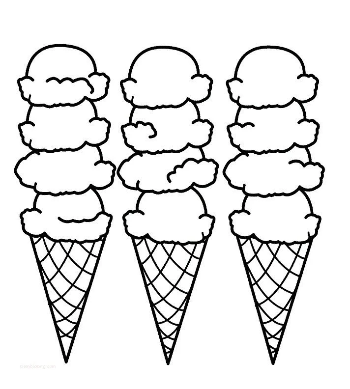 Cute Ice Cream Coloring Pages 6