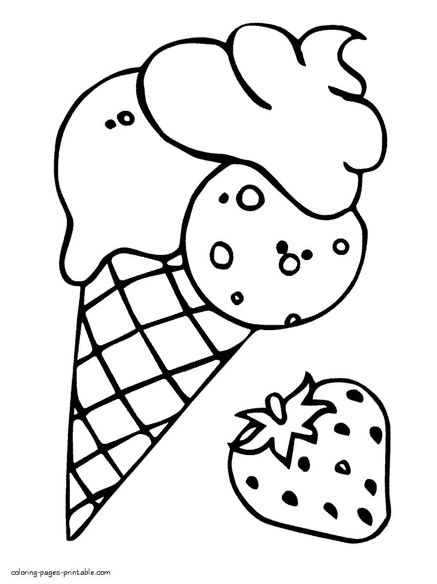 Cute Ice Cream Coloring Pages 7