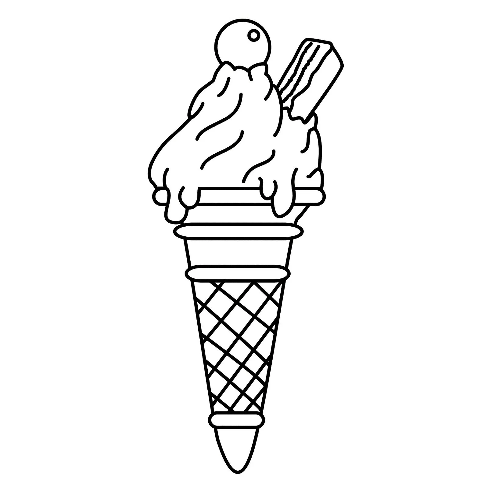 Cute Ice Cream Coloring Pages 8