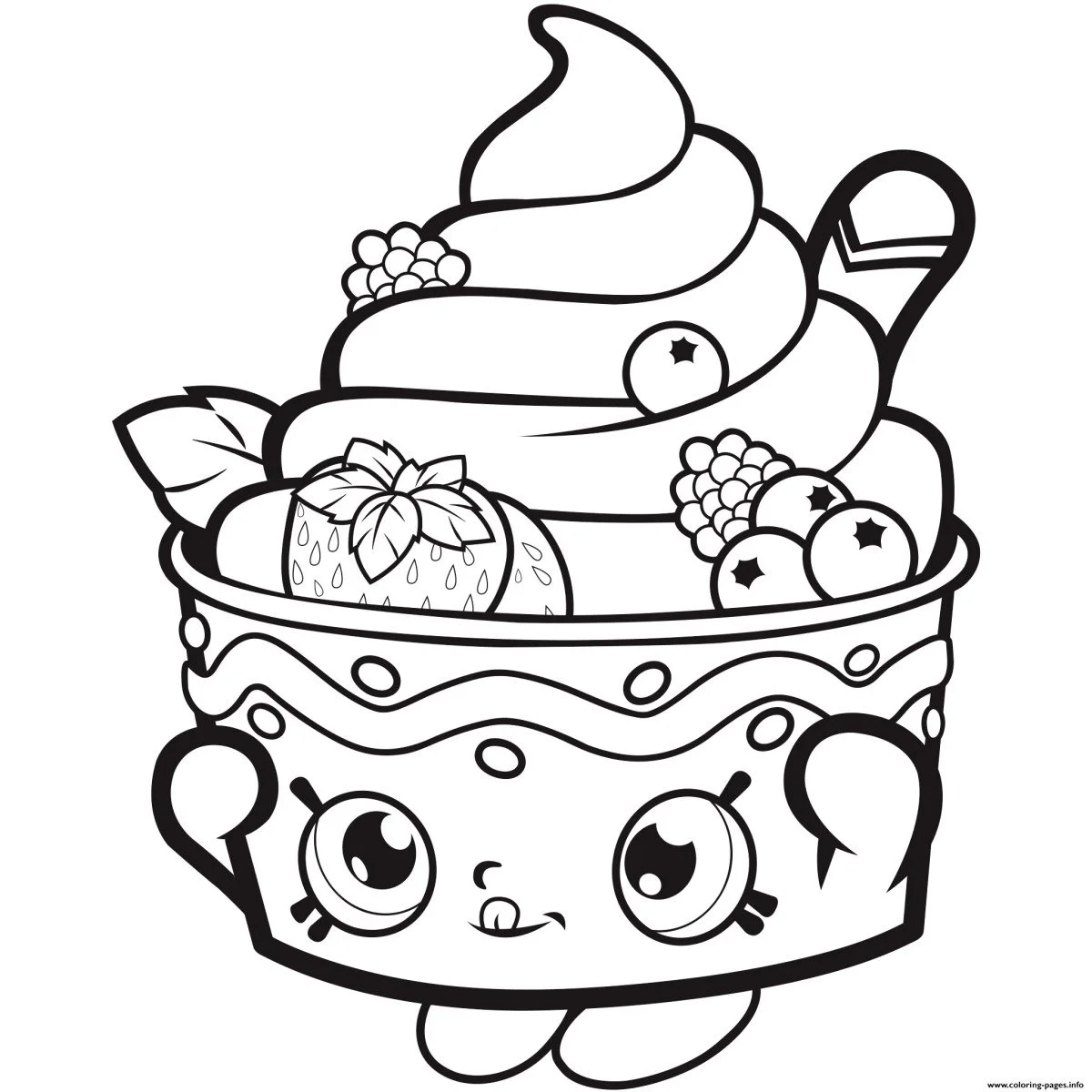 Cute Ice Cream Coloring Pages 9