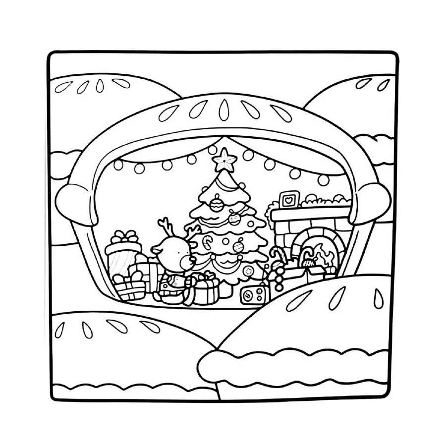 Cute N Cozy Navidad pginas para colorear 13