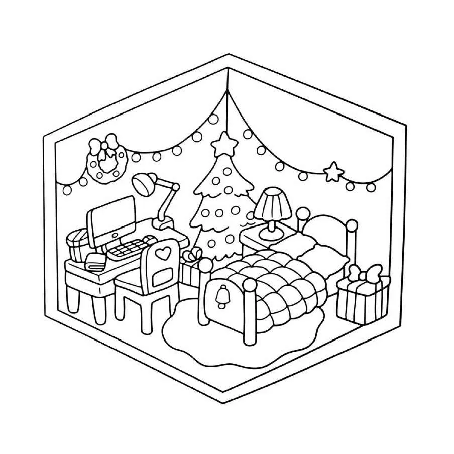 Cute N Cozy Navidad pginas para colorear 14