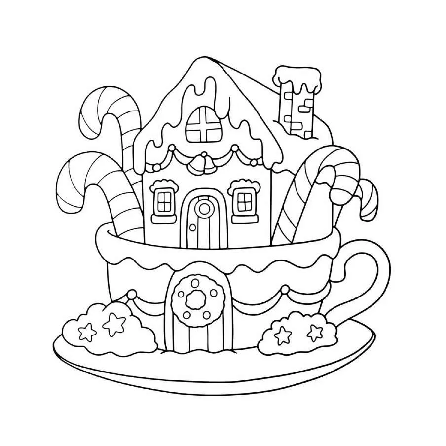 Cute N Cozy Navidad pginas para colorear 17