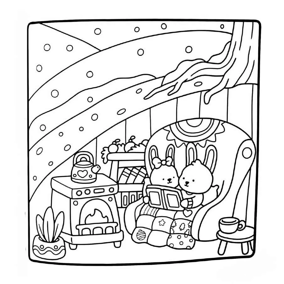 Cute N Cozy Navidad pginas para colorear 27