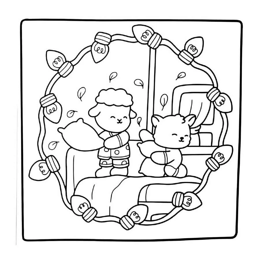 Cute N Cozy Navidad pginas para colorear 6