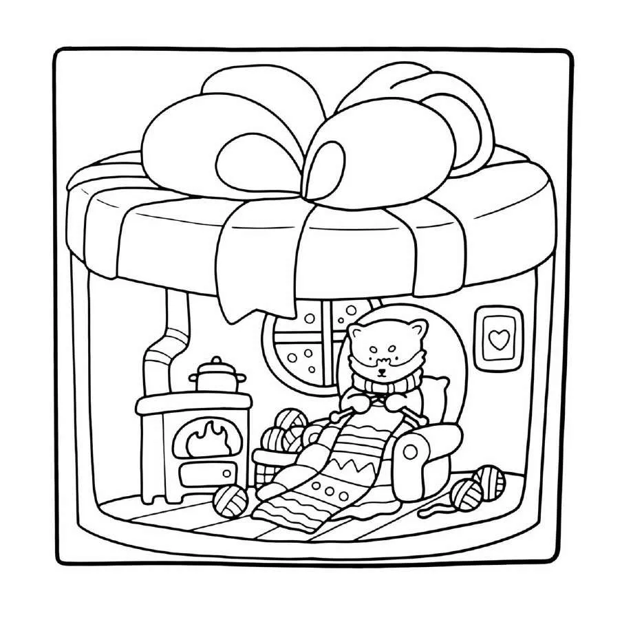 Cute N Cozy Navidad pginas para colorear 7