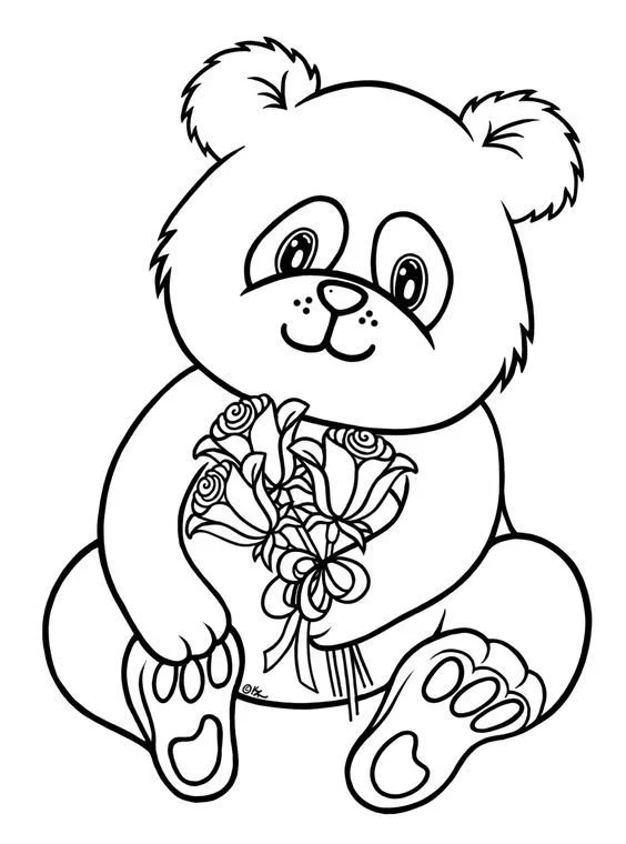 Desenhos de Panda Fofo Para Colorir 22