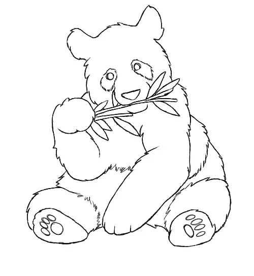 Desenhos de Panda Fofo Para Colorir 23