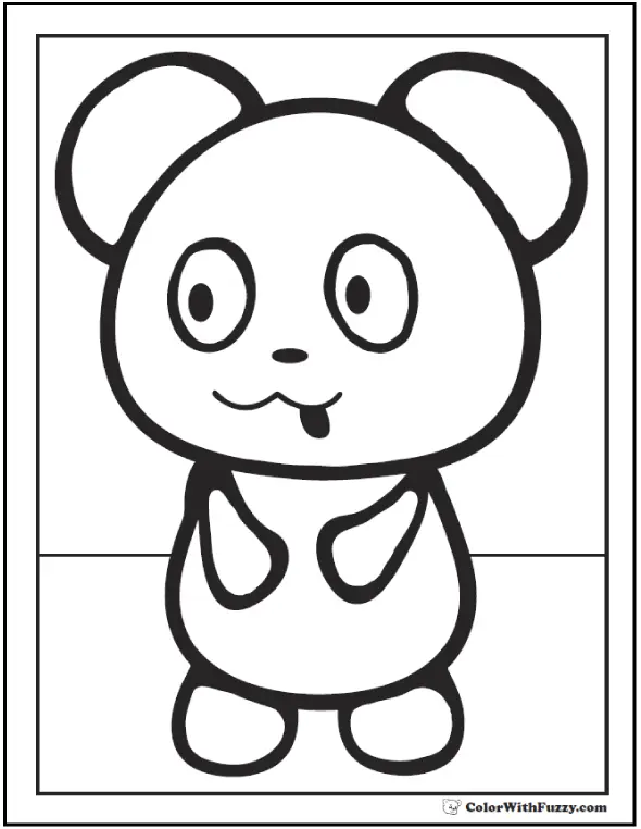 Desenhos de Panda Fofo Para Colorir 32