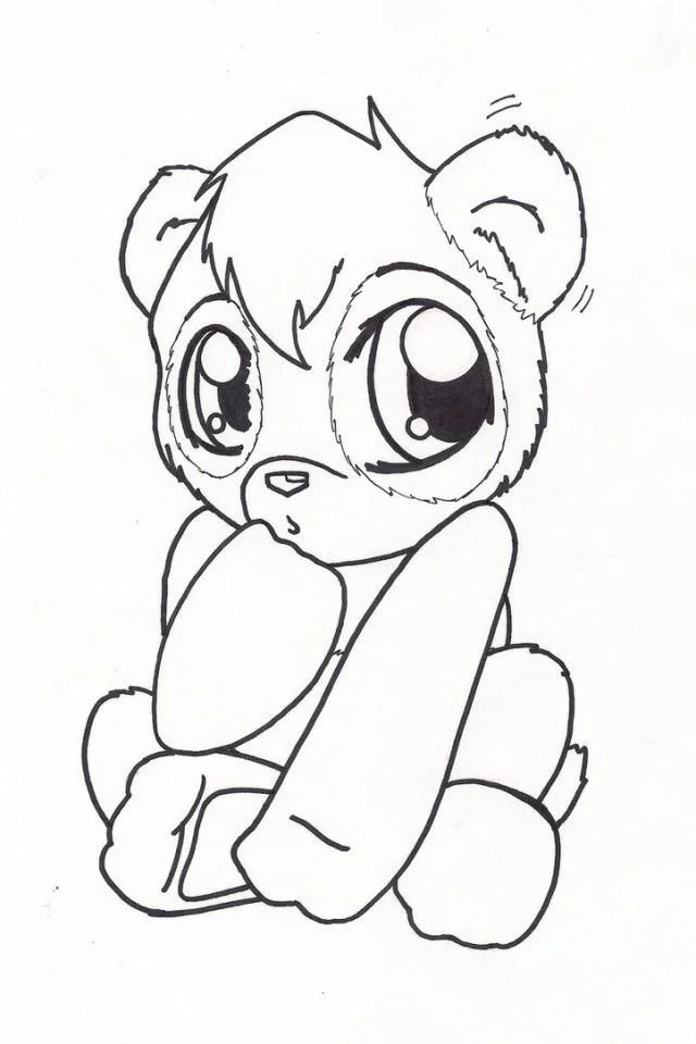 Desenhos de Panda Fofo Para Colorir 4