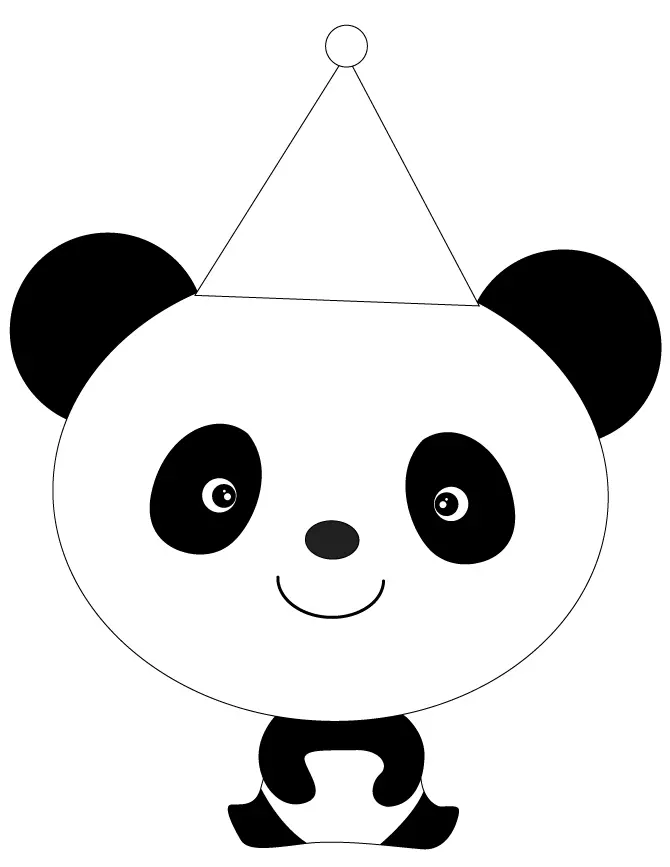 Desenhos de Panda Fofo Para Colorir 8